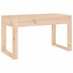 vidaXL Garden Bench Wooden Bench Patio Outdoor Bench Seat Solid Wood Pine - natural pine, 80 x 38 x 45 cm