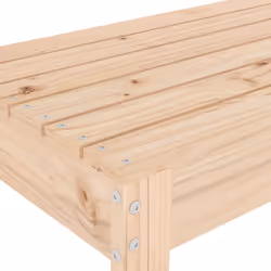vidaXL Garden Bench Wooden Bench Patio Outdoor Bench Seat Solid Wood Pine - natural pine, 80 x 38 x 45 cm - Additional view 5