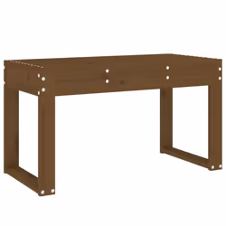 vidaXL Garden Bench Wooden Bench Patio Outdoor Bench Seat Solid Wood Pine - honey brown pine, 80 x 38 x 45 cm