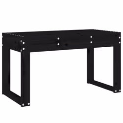 vidaXL Garden Bench Wooden Bench Patio Outdoor Bench Seat Solid Wood Pine - black pine, 80 x 38 x 45 cm