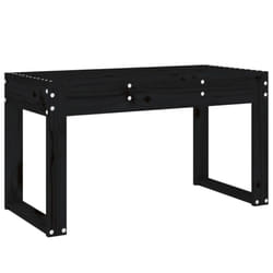vidaXL Garden Bench Wooden Bench Patio Outdoor Bench Seat Solid Wood Pine - black pine, 80 x 38 x 45 cm