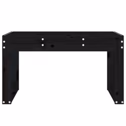 vidaXL Garden Bench Wooden Bench Patio Outdoor Bench Seat Solid Wood Pine - black pine, 80 x 38 x 45 cm