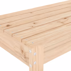 vidaXL Garden Bench Wooden Bench Patio Outdoor Bench Seat Solid Wood Pine - natural pine, 110 x 38 x 45 cm - Additional view 5