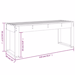 VidaXL 825095 outdoor bench Wood - Additional view 7