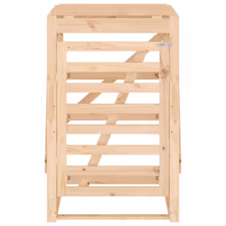 vidaXL Wheelie Bin Storage Garden Store Rubbish Trash Cover Solid Wood Pine - natural pine, 84 x 90 x 128.5 cm - Additional view 4