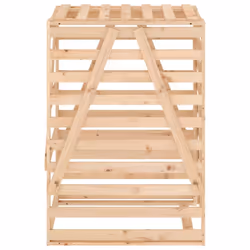 vidaXL Wheelie Bin Storage Garden Store Rubbish Trash Cover Solid Wood Pine - natural pine, 84 x 90 x 128.5 cm - Additional view 6