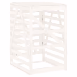 vidaXL Wheelie Bin Storage Garden Store Rubbish Trash Cover Solid Wood Pine - white pine, 84 x 90 x 128.5 cm - Additional view 7
