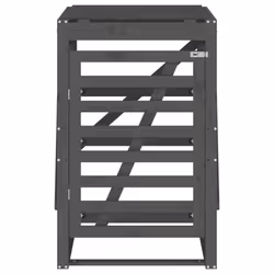 vidaXL Wheelie Bin Storage Garden Store Rubbish Trash Cover Solid Wood Pine - grey pine, 84 x 90 x 128.5 cm - Additional view 4