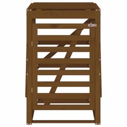 vidaXL Wheelie Bin Storage Garden Store Rubbish Trash Cover Solid Wood Pine - honey brown pine, 84 x 90 x 128.5 cm - Additional view 4