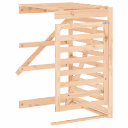 vidaXL Wheelie Bin Storage Garden Store Rubbish Trash Cover Solid Wood Pine - natural pine, 78 x 91.5 x 128.5 cm