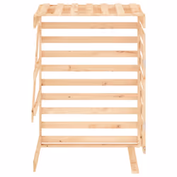 vidaXL Wheelie Bin Storage Garden Store Rubbish Trash Cover Solid Wood Pine - natural pine, 78 x 91.5 x 128.5 cm - Additional view 6