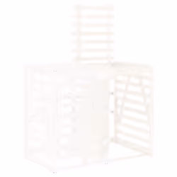 vidaXL Wheelie Bin Storage Garden Store Rubbish Trash Cover Solid Wood Pine - white pine, 78 x 91.5 x 128.5 cm - Additional view 4