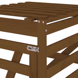 vidaXL Wheelie Bin Storage Garden Store Rubbish Trash Cover Solid Wood Pine - honey brown pine, 78 x 91.5 x 128.5 cm - Additional view 9