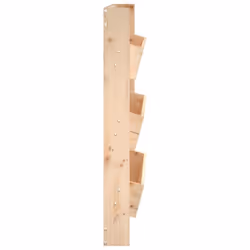 vidaXL Wall Planter 3-Tier Hanging Planter Wall Flower Pot Solid Wood Pine - natural pine - Additional view 4