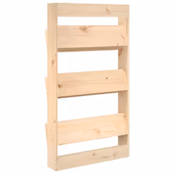 vidaXL Wall Planter 3-Tier Hanging Planter Wall Flower Pot Solid Wood Pine - natural pine - Additional view 5