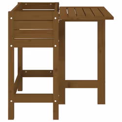 vidaXL Garden Planter with Folding Tabletop Patio Flower Pot Solid Wood Pine - honey brown pine - Additional view 4