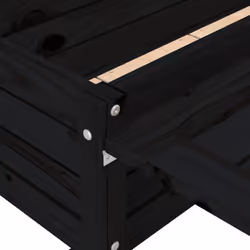 vidaXL Garden Planter with Folding Tabletop Patio Flower Pot Solid Wood Pine - black pine - Additional view 8