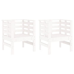 VidaXL 825129 outdoor chair Terrace Pinewood White