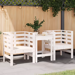 VidaXL 825129 outdoor chair Terrace Pinewood White
