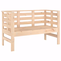 vidaXL Garden Bench Loveseat Outdoor Bench Seat Patio Bench Solid Wood Pine - natural pine