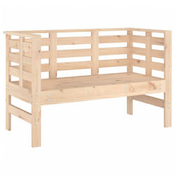 vidaXL Garden Bench Loveseat Outdoor Bench Seat Patio Bench Solid Wood Pine - natural pine