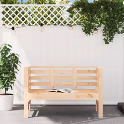 vidaXL Garden Bench Loveseat Outdoor Bench Seat Patio Bench Solid Wood Pine - natural pine