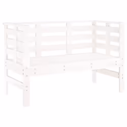 vidaXL Garden Bench Loveseat Outdoor Bench Seat Patio Bench Solid Wood Pine - white pine