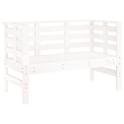 vidaXL Garden Bench Loveseat Outdoor Bench Seat Patio Bench Solid Wood Pine - white pine