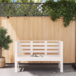 vidaXL Garden Bench Loveseat Outdoor Bench Seat Patio Bench Solid Wood Pine - white pine