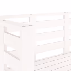 vidaXL Garden Bench Loveseat Outdoor Bench Seat Patio Bench Solid Wood Pine - white pine - Additional view 6