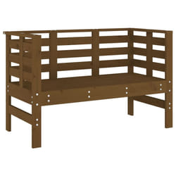 vidaXL Garden Bench Loveseat Outdoor Bench Seat Patio Bench Solid Wood Pine - honey brown pine