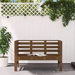 vidaXL Garden Bench Loveseat Outdoor Bench Seat Patio Bench Solid Wood Pine - honey brown pine