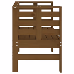 vidaXL Garden Bench Loveseat Outdoor Bench Seat Patio Bench Solid Wood Pine - honey brown pine - Additional view 4