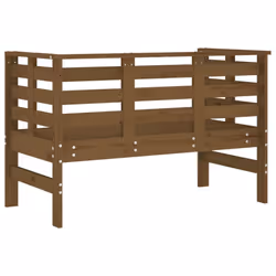 vidaXL Garden Bench Loveseat Outdoor Bench Seat Patio Bench Solid Wood Pine - honey brown pine - Additional view 5
