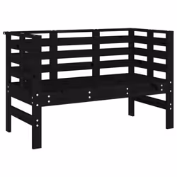 vidaXL Garden Bench Loveseat Outdoor Bench Seat Patio Bench Solid Wood Pine - black pine