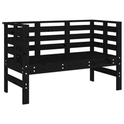 vidaXL Garden Bench Loveseat Outdoor Bench Seat Patio Bench Solid Wood Pine - black pine