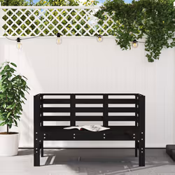 vidaXL Garden Bench Loveseat Outdoor Bench Seat Patio Bench Solid Wood Pine - black pine