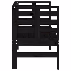 vidaXL Garden Bench Loveseat Outdoor Bench Seat Patio Bench Solid Wood Pine - black pine - Additional view 4