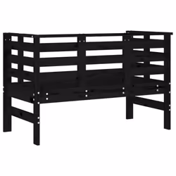 vidaXL Garden Bench Loveseat Outdoor Bench Seat Patio Bench Solid Wood Pine - black pine - Additional view 5