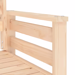 vidaXL Garden Bench with Table Outdoor 2-Seater Bench Chair Solid Wood Pine - natural pine - Additional view 5