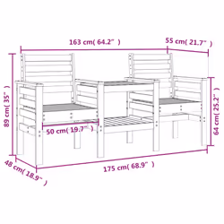 VidaXL 825160 outdoor bench Wood - Additional view 8