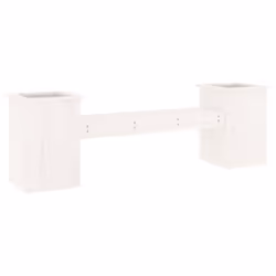 vidaXL Planter Bench Seat Wooden Outdoor Bench with Planter Solid Wood Pine - white pine