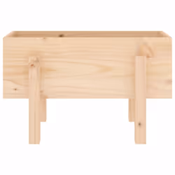 vidaXL Garden Raised Bed Wooden Planter Pot Patio Flower Bed Solid Wood Pine - natural pine, 62 x 30 x 38 cm - Additional view 4