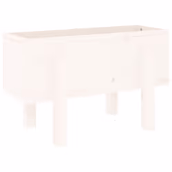 vidaXL Garden Raised Bed Wooden Planter Pot Patio Flower Bed Solid Wood Pine - white pine, 62 x 30 x 38 cm