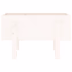 vidaXL Garden Raised Bed Wooden Planter Pot Patio Flower Bed Solid Wood Pine - white pine, 62 x 30 x 38 cm - Additional view 4