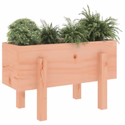 vidaXL Garden Raised Bed Wooden Planter Pot Patio Flower Bed Solid Wood Pine - natural douglas, 62 x 30 x 38 cm