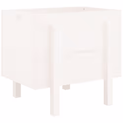 vidaXL Garden Planter Flower Box Garden Pot Plant Pot White Solid Wood Pine - Additional view 5