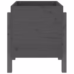 vidaXL Garden Planter Flower Box Garden Pot Plant Pot Grey Solid Wood Pine - Additional view 4
