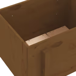 vidaXL Garden Planter Flower Box Outdoor Plant Pot Honey Brown Solid Wood Pine - Additional view 6