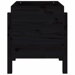 vidaXL Garden Planter Flower Box Garden Pot Plant Pot Black Solid Wood Pine - Additional view 4